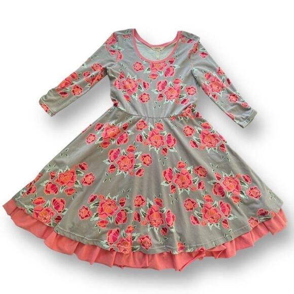 MATILDA JANE Marzipan Rose Fit & Flare Pink / Grey Dress Size Medium - Picture 7 of 15